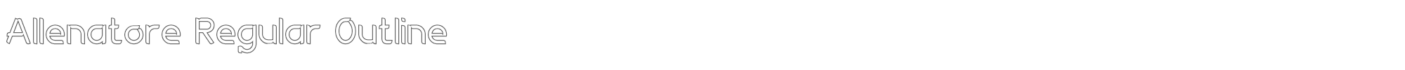 Allenatore Allenatore Regular Outline.otf font preview